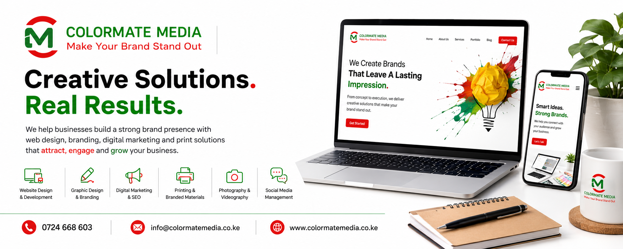 Colormate Media professional website design and digital marketing services in Kenya