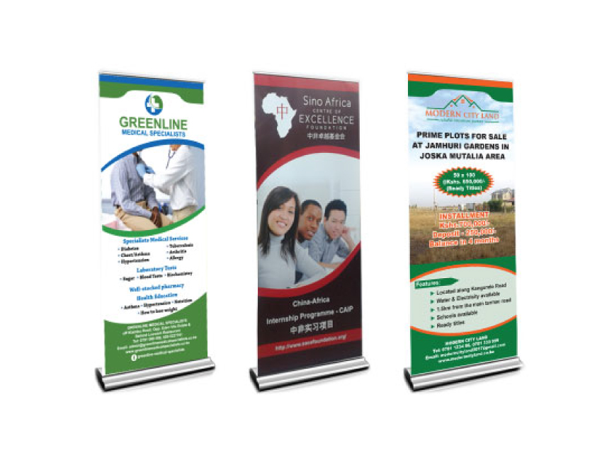 High-quality large format printing for banners, posters, signage and promotional displays in Nairobi Kenya